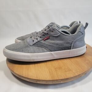 Levis Casual Lace-up Sneakers Walking Sneakers Shoes Men 10.5 Gray White